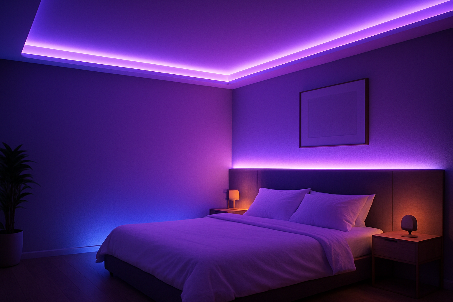 led light band bedroom